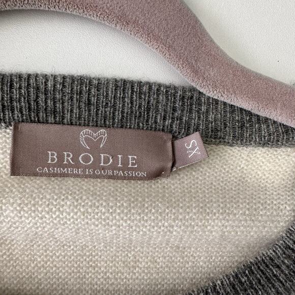 Brodie Cashmere Womens Raglan Sleeve Sweater Size XS Star Print Luxury - Picture 4 of 5
